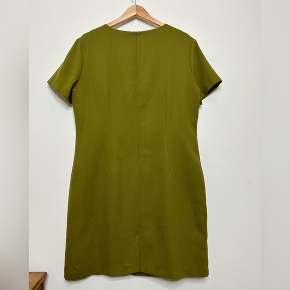 Vintage Olive Green Mini Dress - Picture 4 of 11